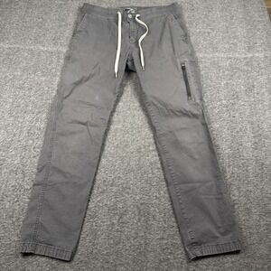 Vuori Rip Stop Pants Womens Large Gray Charcoal Hike Climb Stretch Drawstring